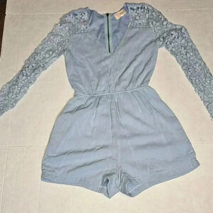 Latiste Blue Lace‎ accent Romper Sz XS